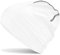 Hatstar Baumwoll Jersey Damen Beanie Mütze (2 | Weiss-schwarz)
