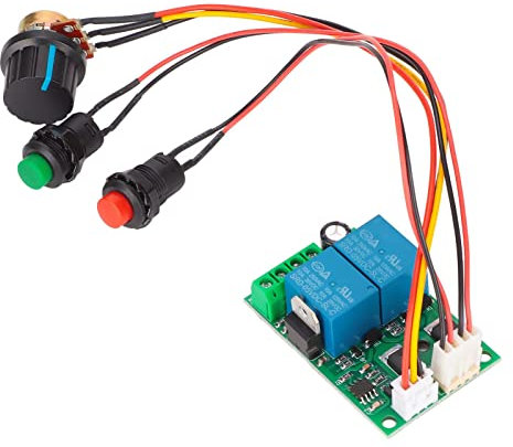 Regolatore di velocità Motore DC 6-24V 30A con Display LED Digitale, Controllore PWM 0%-100% Ciclo di Lavoro Regolabile, Interruttore Rotazione CW CCW per Motori Elettrici