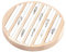 nbeads Holz Schmuck Display Tablett, 6 Schlitz Ring Ohrring Display Speicher Halter Ohrringhalter Schmuckständer Weiß Leder Einsatz Schmuck Organisator Für Schmuck Einzelhandels, 14.95x1.7 cm