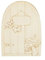 PAINT IT EASY NEU Miniatur Tür/Wichteltür mit Pilzmotiv, Holz, 6 x 10 x 0,3 cm