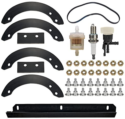 Mikatesi 06720-V10-030 Schneefräsen-Gummi-Paddel-Schlangen-Set ersetzt 72427-V10-020 72428-V10-020 mit 22431-V10-013 Riemen 76322 - V10 020 Schaberklinge für Honda HS520 HS720 Schneefräse