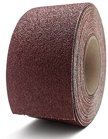 60 Grit Sandpaper Roll, 3 Inch x 49 Feet Emery Cloth Roll Aluminum Oxide Abrasive Paper Roll Continuous Sandpaper for Metalworking, Woodworker, Furniture Repair, Sanding Automotive Plumbing