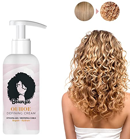 Curl Defining Cream, Haar Volumizing Gel Curly Hair Cream, Curl Enhancer Haarlocker Enhancer, Curly Hair Care Elastin, Haar Elastin für den Haushalt für lockiges Haar für Friseure