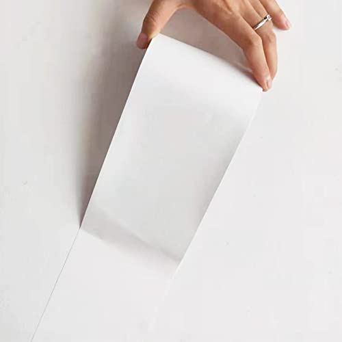 VisitRyl Bordure de papier peint Mur Blanc Décoration murale amovible Frise Murale Autocollant Papier Peint Autocollant imperméable en PVC Plinthe Autocollant 8cm x 500cm