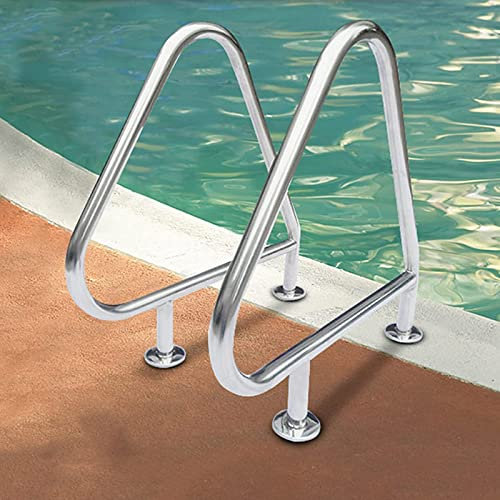 81 * 90 cm Pool Handlauf, Pooltreppe Handläufe Mit Schnellmontage-Grundplatte, Rutschfestes Treppe Geländer Für Schwimmbecken, Tragfähigkeit 120 Kg (Size : 1 Pack)