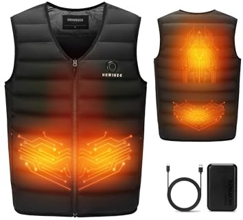 HEWINZE Beheizbare Weste Herren - Wärme weste mit akku 7.4V, heizweste jagd