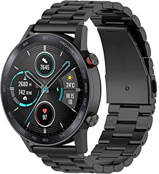 Tyogeephy Bracelet pour Honor Watch GS 3i/GS3/GS PRO/Magic Watch 2 46mm/Magic watch 1/Watch Dream, 22 mm Acier inoxydable