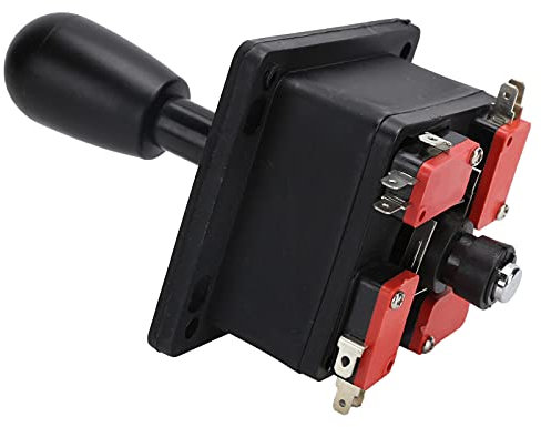 Jectse Spiel-DIY-Kits, Hochwertige Materialien -Tasten mit USB-Encoder-Board-Adapter, Hochtemperaturbeständig, Starkes und Langlebiges Joystick-Zubehör (Schwarz)