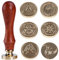 Ychostamp Vegvisir Viking Rune Wax Seal Stamp Set 6PCS Vegvisir Viking Sealing Wax Stamp Heads 0.98''/25mm Custom Wax Stamp 1PCS Wooden Hilt Sealing Stamp Set