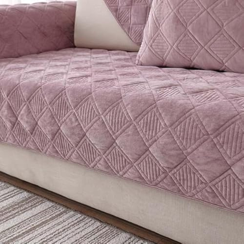 YWQJL Samt Sofabezug Sofaschoner antirutsch1 2 3 4 Sitzer,l Form Sofaüberwurf rutschfest,Sofa Überzug hundedecke Sofa Couch Überzug Couch Überzug Sofa Überwurf (#12, 90x210cm)