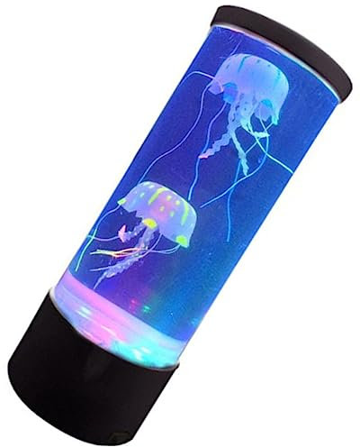 DOITOOL Led Quallenlampe Stimmungslicht Nachtlicht Mit Synthetischen Quallen Im Aquariumdesign Tischlampe Für Wohnzimmer Schlafzimmer Arbeitszimmer Dekor