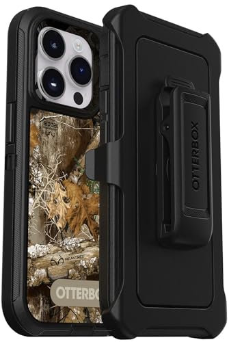 OtterBox Defender Series Screenless Edition Case for iPhone 13 Pro (Only) - Holster Clip Included - Non-Retail Packaging - Realtree Edge (Camo)