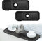 ADERTOS 2PCS Tapis de Robinet en Silicone Tapis de Séchage Robinet Tampons de Drainage en Silicone Tapis d'Evier en Silicone Plateau Anti-Gouttes en Silicone Tapis de Robinet en Silicone pour évier