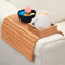 AVIMYA Bamboo Couch Cup Holder - Couch Tray & Cup Holder for Drink & Snack, Versatile Couch Drink Holder & Sofa Armrest Tray with Cup Holder - Portable Sofa Arm Tray Table for Couch, Recliner, or