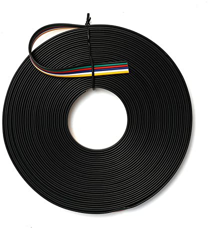 UNNIQ Cabo Conector de Fita de 23/4/5/6 Pinos 22 AWG 10-100M, ADEQUADO para módulo LED 5050. RGB RGBW RGBWW WS2812 CCT Alambre und Kabel (Color : 6pin, Size : 100M_22 AWG)