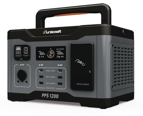 Stürmer PPS 1200 Tragbare Power Station (Abmessungen 340 x 236 x 215 mm, Gewicht 13 kg, Akku Kapazität 921 Wh) 6770012