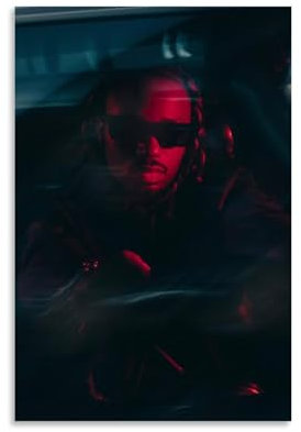 Metro Boomin Poster, Sängerposter, Leinwand, Wandkunst, dekorative Wohnkultur, Gemälde für Wohnzimmer, Schlafzimmer, 30 x 45 cm, ungerahmter Stil