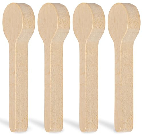 Prefdo 4PCS Unfinished Basswood Carving Spoon Blanks, Custom Style, 6.3 x 1.6 x 0.78 in (16 x 4 x 2 cm), Perfect for Carving, Whittling, and Crafts