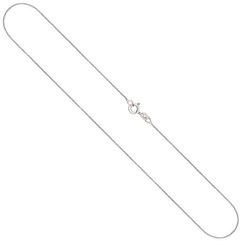 EDELIND Goldkette, Venezianerkette Weißgold 375/9 K, Länge 45 cm, Breite 0.6 mm, Gewicht ca. 1.1 g., NEU