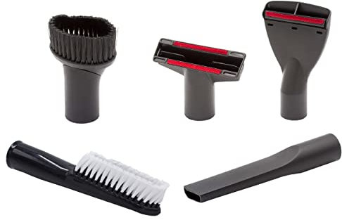 vhbw 5-TLG. Düsen-Set kompatibel mit Kärcher WD 3.200, WD 3.500 P, WD 3.300 M, WD 3 Staubsauger - 35 mm Rot Grau Weiß