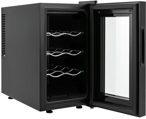 biniliubi Weinkühlschrank für 8 Flaschen, Getränkekühler, präzise Temperaturkontrolle, hohe Kapazität, professionell, Kühlschrank, beleuchtet, Kühlschränke, Regal
