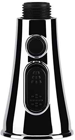 Kelepu 2 Modi Brausekopf Küchenarmatur, Pull Out Wasserhahn Küchenarmaturen Ersatz,Küchenbrause Ersatzkopf Chrom, G1/2'' Gewinde Mit Hochdruckspülung Bad Wasserhahn Dusche Sprühkopf Ersatzteil