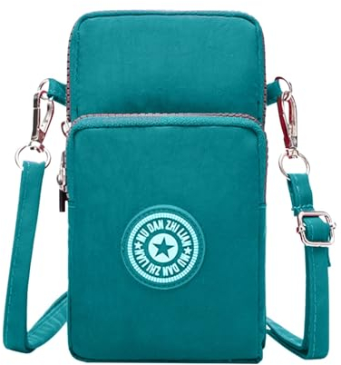 Popcorn Taschen Kleine Umhängetasche für Damen, Handytasche, Wasser-Nylon-Reißverschluss, Umhängetasche, Geldbörse, Geldbörse für Sport, Einkaufen, Reisen Taschen Set Für Damen Mit (Green, One Size)