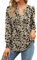 EFFAN Ladies Tops Elegant Gifts for Women Long Sleeve Tops Xmas V Neck Casual T Shirts Long Sleeve Tunic Blouse, Floral Apricot L (UK 16-18)