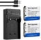 2 Pack 2200mAh Battery & USB Charger Replacement for Olympus Li-42B Li-40B Li42B Li40B FE-230 for Pentax D-Li63 NP-45 NP-45A EN-EL10 D-Li63 D-Li108 NP-80 CNP80 KLIC-7006 Battery