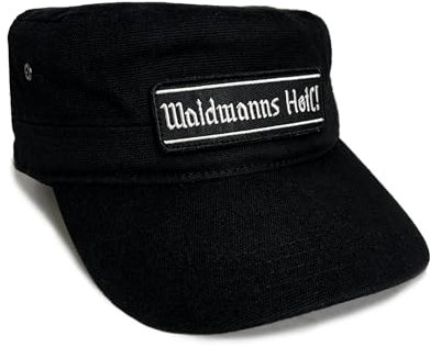 No Face No Name Military Cap Waidmanns Heil! in schwarz I Unisex frei einstellbar I bestickter Patch I Army Basecap Snapback Kappe Mütze