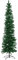 Samuel ALEXANDER 7ft (2.1m) Green Artificial Pencil Christmas Tree With Green Metal Stand and 401 Tips