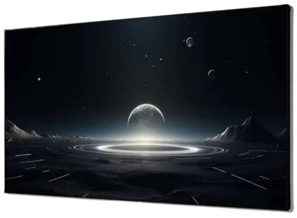 NADCFN Pantallas de proyección Proyector láser de vídeo para Cine en casa, tamaño Grande de 72 Pulgadas ~ 150 Pulgadas, Pantalla 4k, Marco Fijo para Sala de Estar y Oficina videoproyector(133 Inch)