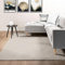 VIMODA Teppich Wohnzimmer Schlafzimmer Fellteppich, kurzflorig - waschbar und Fußbodenheizung geeignet, Farbe:Beige, Maße:200x280 cm