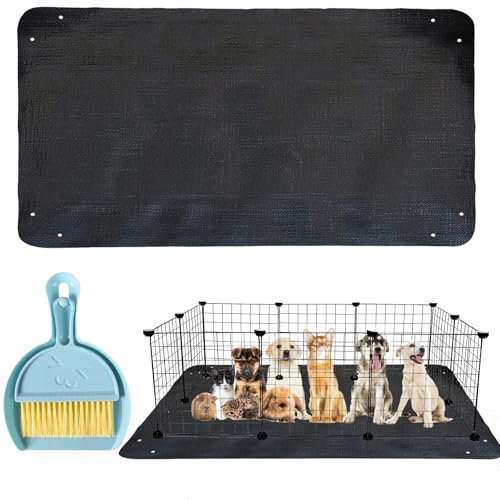 Sadodo 150 x 100cm Wasserdicht Haustier Laufgittermatte PIPI Pads + Bürste für Meerschweinchen Käfig Zubehoer,Kaninchen Matte,Hamster Pee Pads für Wiederverwendbar,Käfigmatte für Hunde