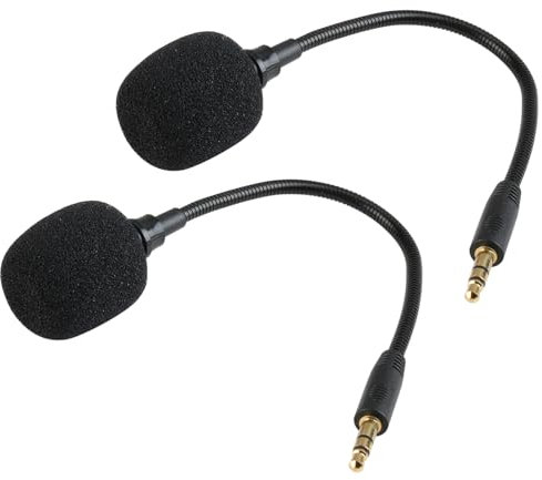 Microphone for Turtle Beach Headset, 2 Pcs Replacement Mic 3.5mm Boom Detachable Microphone Game Mic Compatible with Headset On PS4 PS5 Xbox One PC for Any Wireless Headset