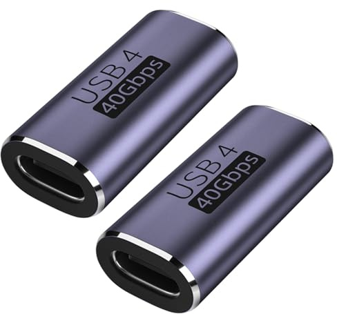 YUNHOLO 2PCS USB C Coupler 40Gbps, USB C Female to Female Coupler, Supports 8k 60HZ and 100W Fast Charging, USBC Extender, Type-C Adapter Compatible with Thunderbolt 3/4,USB Type-C interface devices