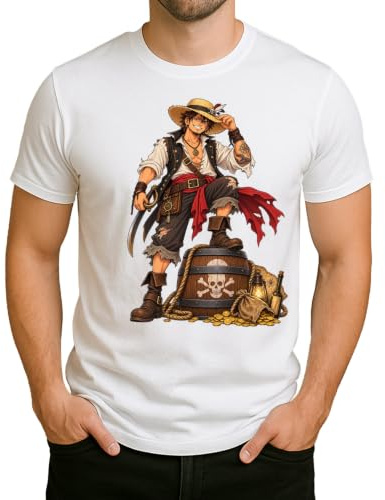 One Piece Wanted Ruffy Straw Hat Band Monkey D. Luffy Gear 5 Style IV Men's T-Shirt