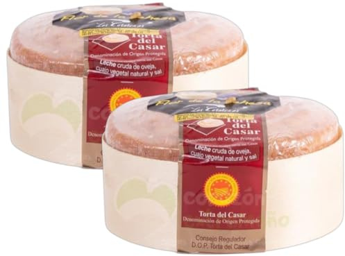 PACK 2- Torta del Casar D.O.P. Flor de la Dehesa 350 g – Queso Extremeño de Oveja Merina – Leche Cruda y Cuajo Vegetal – Textura Cremosa – Queso Premiado