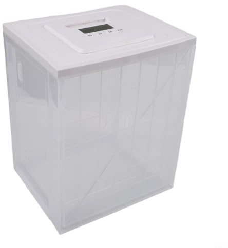 RiseNova Digital Timed Lock Box with Countdown Timer, Clear ABS