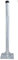 Satix Sat Standfuß 4,8 x 100 cm Rohr-Ständer für Satelliten-Schüssel feuerverzinkt