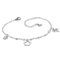 Bungsa Bettelarmband Blumen, Libelle & Herz Edelstahl silber