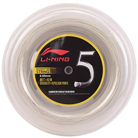 LI-NING AXJJ068-1 No.5 Badmintonstring 200m Weiß