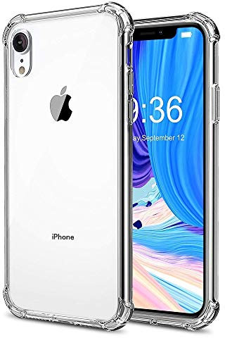 REY Cover in Gel TPU Anti-Shock per iPhone XR, Morbido Silicone Custodie Protettivo Case, Anti-Scratch, Protettiva Sottile Back Cover
