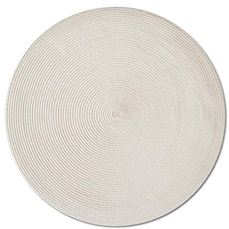 Zeller 27042 Platzset Twist, PP, Creme, ca. Ø 38 cm, Ø38