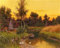 YEESAM ART Malen nach Zahlen für Erwachsene Anfänger Kinder, Sonnenuntergang Fluss Enten Hölzer Landschaft 40,6 x 50,8 cm Leinen Leinwand Acryl Stress weniger Zahlen Malen Geschenke