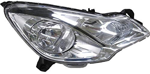 Halogen Scheinwerfer Hauptscheinwerfer Frontscheinwerfer links H7/H1 chrom für Model C3 II SC_