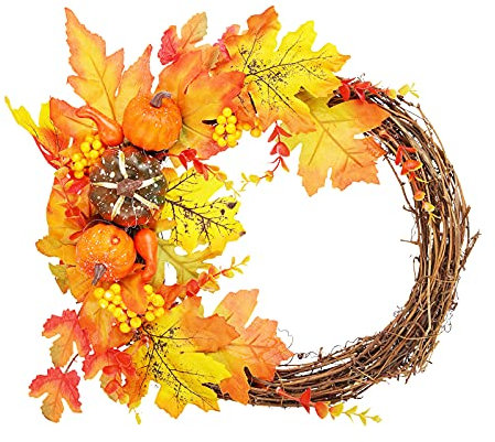 Ghirlanda autunnale, ghirlanda per porta d'ingresso per Halloween per Natale per la decorazione domestica
