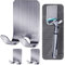 Gorffy Rasierhalter Dusche, Mehrzweckhaken Edelstahl Wasserdichte Wandhaken Selbstklebend, Rasierer Halterung Dusche, Badezimmer Haken Ohne Bohren Rasier Halterung (Silber, 3 Stück)