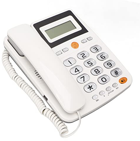 Big Button Phone for Senior, Corded Landline Telephone, Large Display Caller ID, HD Hands Free Call, One Touch Speed Dialing, Loud Speaker Ringer for Hearing Visually Impaired