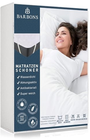 BARBONS Matratzenschoner 140x200cm - Oeko-TEX Zertifiziert wasserdichte Matratzenauflage Inkontinenzunterlage waschbar Nässeschutz Matratzenbezug Atmungsaktiv - Polyester 140x200 cm